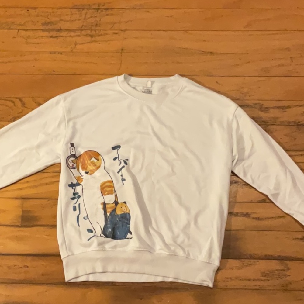 White Graphic Men's Sweater